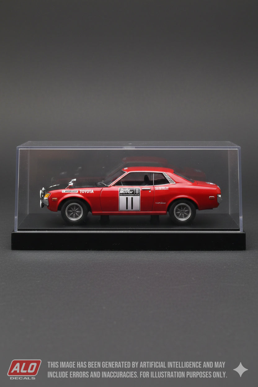 1972 RAC RALLY #11 TOYOTA CELICA OVE ANDERSSON/GERAINT PHILLIPS 1:43 DECALS