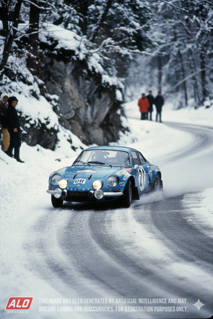 1973 MONTE CARLO RALLY # 21 ALPINE A110 JEAN-PIERRE NICOLAS/MICHEL VIAL 1:43 DECALS