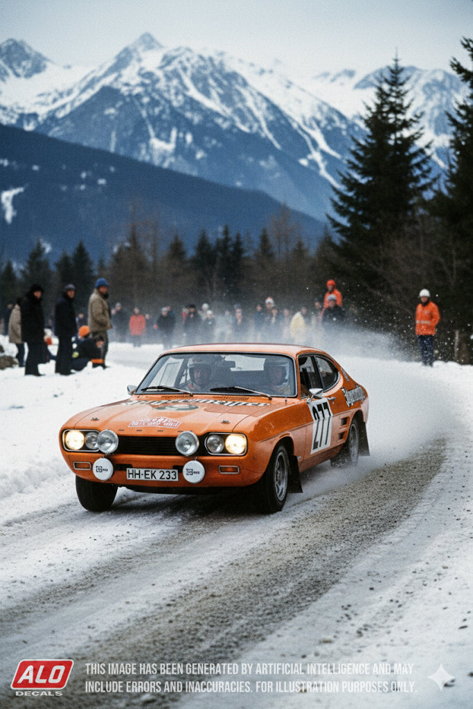 1973 MONTE CARLO RALLY #277 FORD CAPRI KLAUS-JOACHIM KLEINT/HARRY ZWIERS 1:43 DECALS