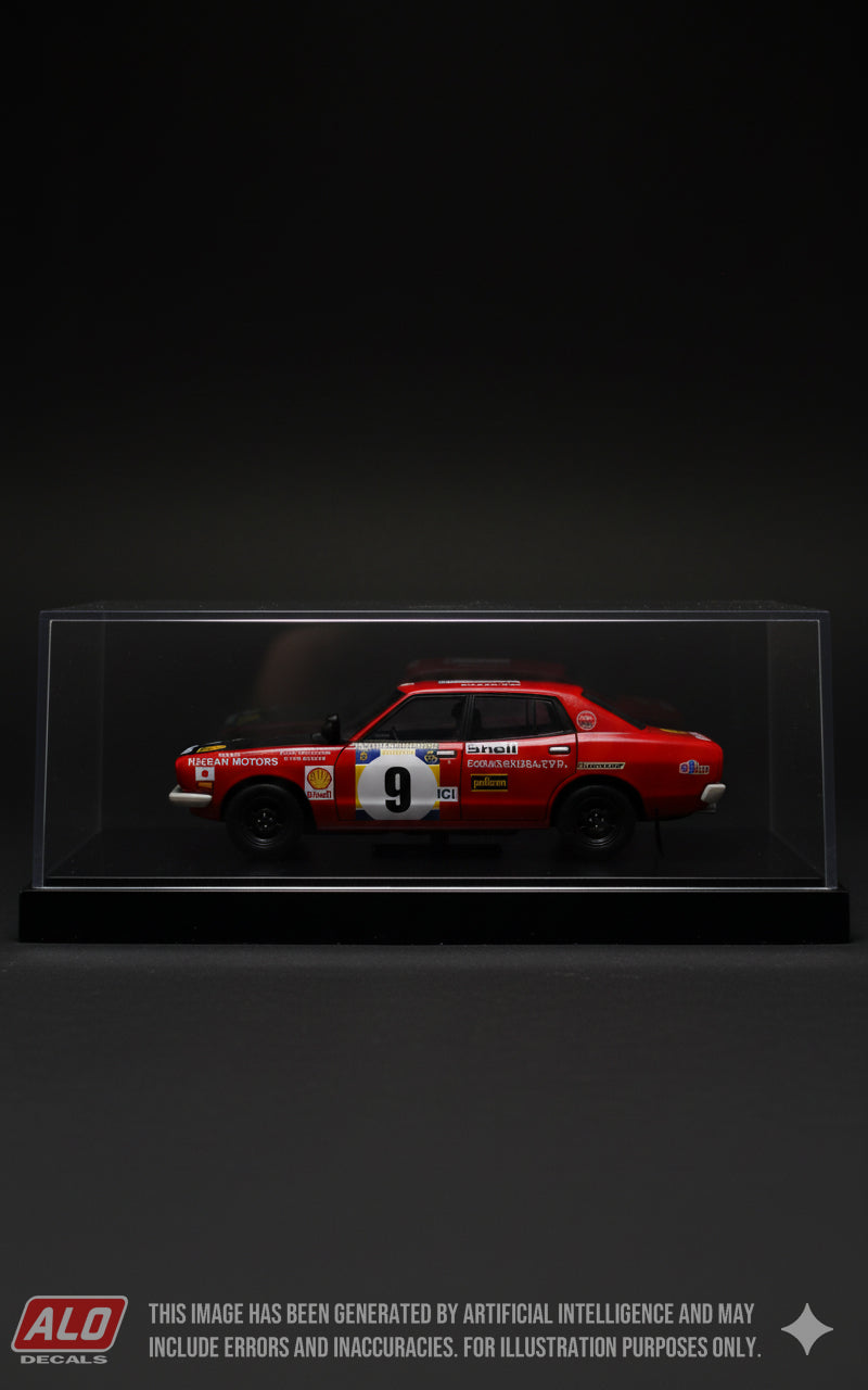 1973 EAST AFRICAN SAFARI #9 DATSUN 1800 HARRY KÄLLSTRÖM/CLAES BILLSTRAM 1:43, 1:32, 1:24 DECALS