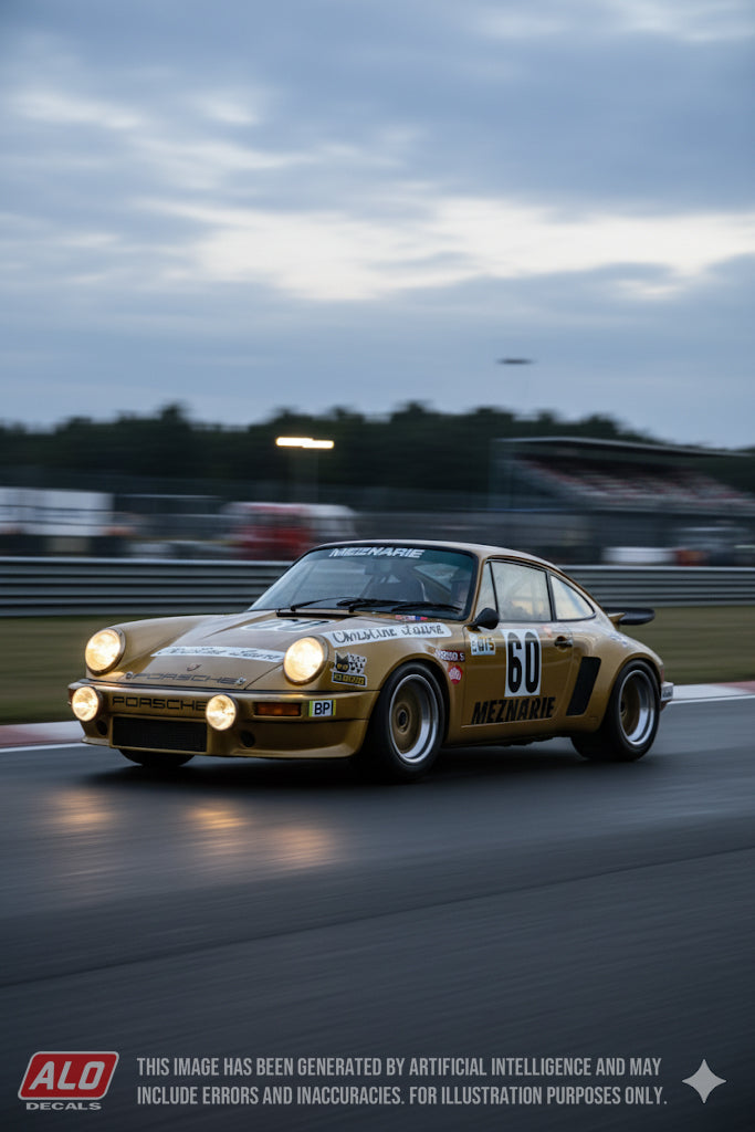 1974 LE MANS 24 HOURS #60 PORSCHE 911 HUBERT STRIEBIG/HELMUT KIRSCHOFFER/JEAN-LOUIS CHATEAU 1:43 DECALS