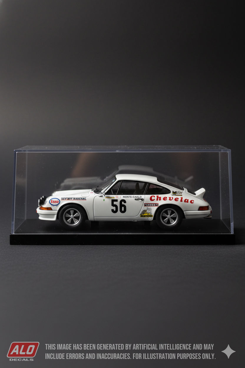 1975 MONTE CARLO RALLY #56 PORSCHE 911 JEAN-PIERRE ROUGET/PATRICE CHONEZ 1:43 DECALS