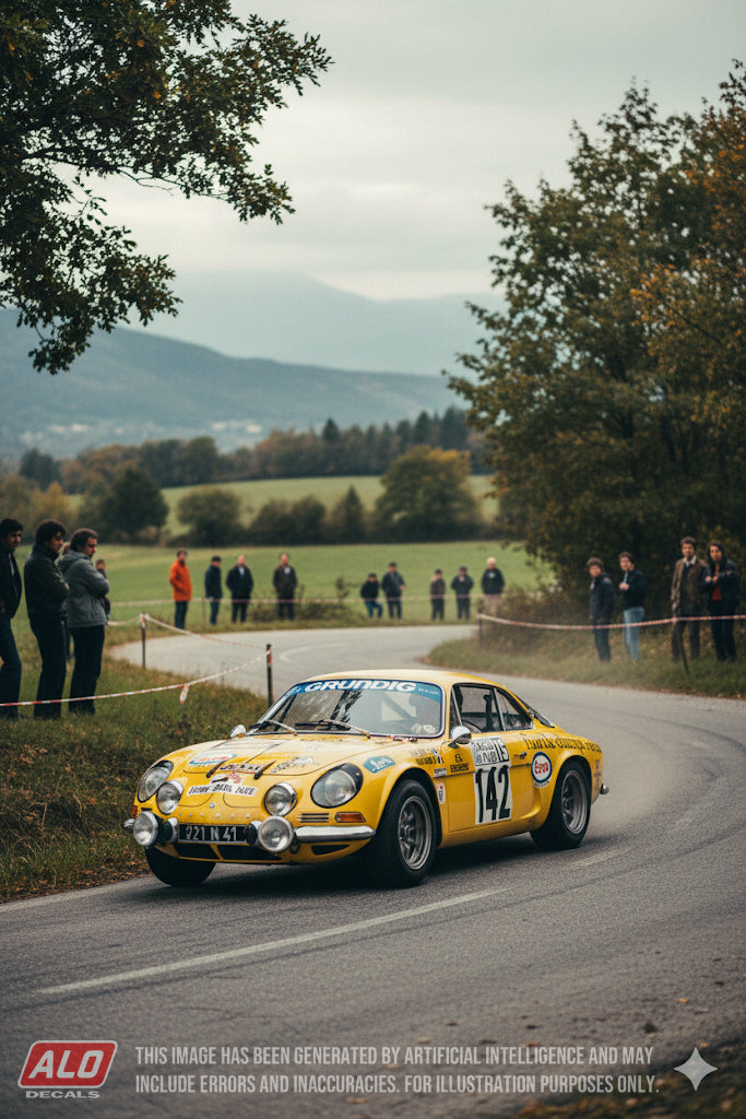1975 TOUR DE FRANCE #142 ALPINE A110 DANIEL DUPUY/ANNICK HABERT 1:43 DECALS