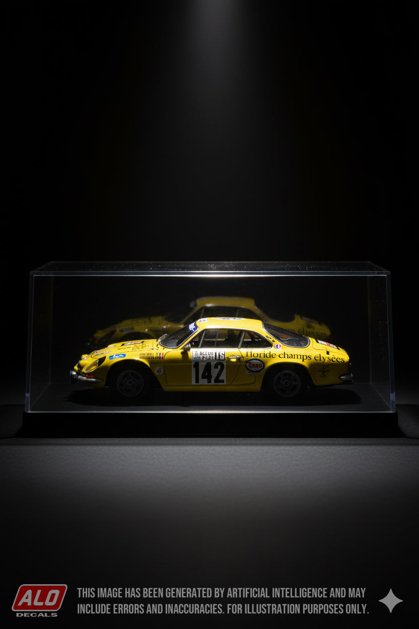 1975 TOUR DE FRANCE #142 ALPINE A110 DANIEL DUPUY/ANNICK HABERT 1:43 DECALS