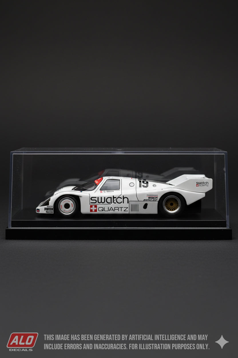 1984 SILVERSTONE 1000 KMS #19 PORSCHE 956 VERN SCHUPPAN/WALTER BRUN 1:43, 1:32 DECALS