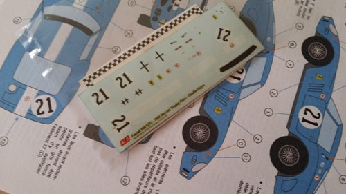 1962 NASSAU TROPHY #21 FERRARI 250 GTO CHARLIE HAYES 1:43 DECALS