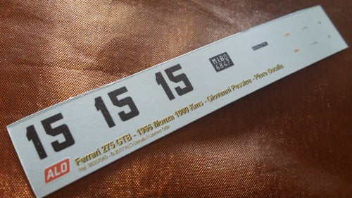 1966 MONZA 1000 KMS #15 FERRARI 275 GTB GIOVANNI PESSINA/PIERO BOTALLA 1:43, 1:18 DECALS