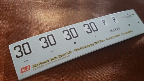 1966 NÜRBURGRING 1000 KMS # 30 ALFA ROMEO GIULIA SPRINT KARL VOM KOTHEN/GÜNTHER LOHSTRÄTER 1:43, 1:24 DECALS