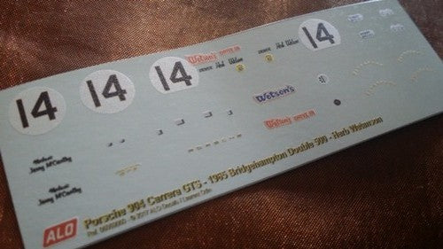 1965 BRIDGEHAMPTON DOUBLE 500 #14 PORSCHE 904 HERB WETANSON 1:43, 1:32 DECALS