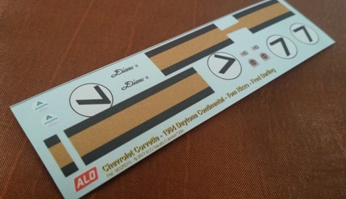 1964 DAYTONA CONTINENTAL #7 CHEVROLET CORVETTE TOM RIZZO/FRED DARLING 1:43, 1:24 DECALS