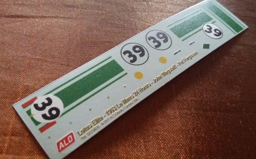 1963 LE MANS 24 HOURS #39 LOTUS ELITE JOHN WAGSTAFF/PAT FERGUSON 1:43, 1:32 DECALS