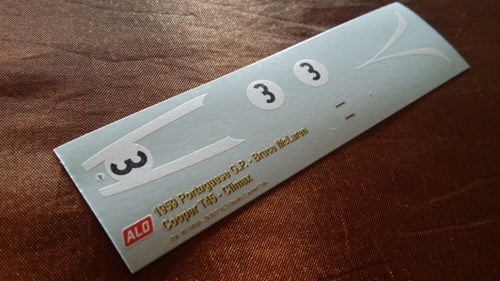 1959 PORTUGUESE GP #3 COOPER T51 BRUCE MCLAREN 1:43 DECALS