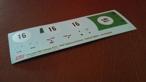 1966 DAYTONA 24 HOURS #16 PORSCHE 904 GERHARD MITTER/JOE BUZZETTA 1:43 DECALS