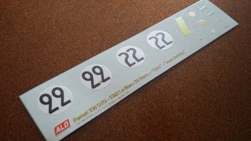 1962 LE MANS 24 HOURS #22 FERRARI 250 GTO "ELDE"/JEAN BEURLYS 1:43, 1:24, 1:18 DECALS