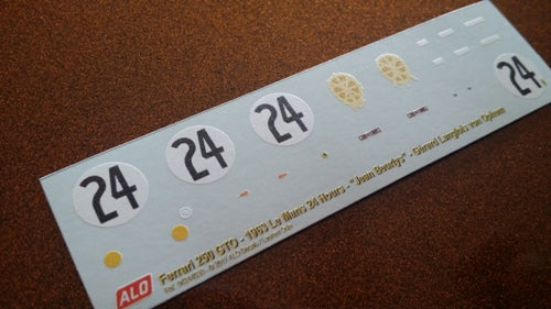 1963 LE MANS 24 HOURS #24 FERRARI 250 GTO JEAN BEURLYS/GERARD LANGLOIS VON OPHEM 1:43, 1:24, 1:18 DECALS