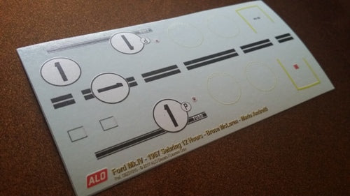 1967 SEBRING # 1 FORD MK.IV BRUCE MCLAREN/MARIO ANDRETTI 1:43 DECALS