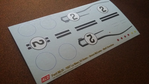 1967 LE MANS 24 HOURS # 2 FORD MK.IV BRUCE MCLAREN/MARK DONOHUE 1:43 DECALS