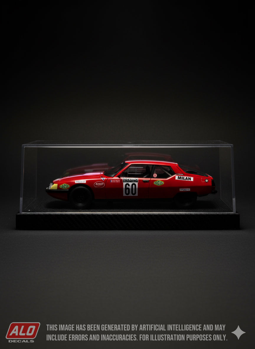 2019 MONTE CARLO HISTORIQUE #60 CITROËN SM BOB NEYRET/CLAUDE LAURENT 1:43 DECALS