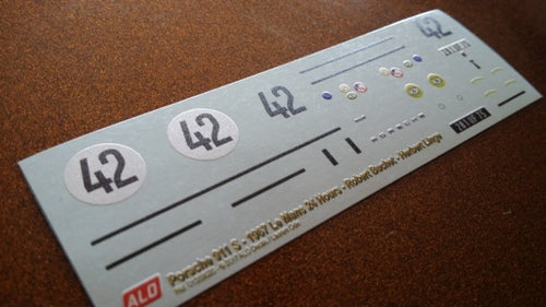 1967 LE MANS 24 HOURS #42 PORSCHE 911 ROBERT BUCHET/HERBERT LINGE 1:43, 1:18 DECALS