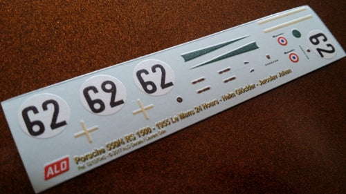 1955 LE MANS 24 HOURS #62 PORSCHE 550 HELM GLÖCKLER/JAROSLAV JUHAN 1:43 DECALS