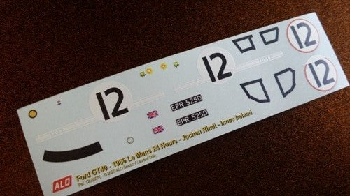 1966 LE MANS 24 HOURS #12 FORD GT40 JOCHEN RINDT/INNES IRELAND 1:43 DECALS