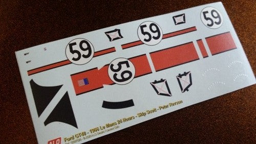 1966 LE MANS 24 HOURS #59 FORD GT40 SKIP SCOTT/PETER REVSON 1:43, 1:24 DECALS