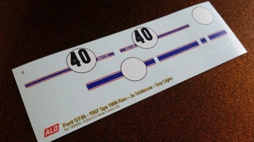 1967 SPA 1000 KMS #40 FORD GT40 JO SCHLESSER/GUY LIGIER 1:43 DECALS