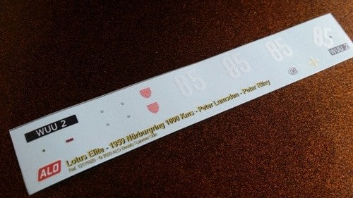 1959 NÜRBURGRING 1000 KMS #85 LOTUS ELITE PETER LUMSDEN/PETER RILEY 1:43 DECALS