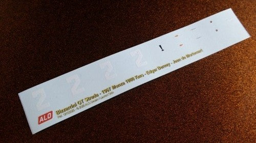 1967 MONZA 1000 KMS # 2 BIZZARRINI GT STRADA EDGAR BERNEY/JEAN DE MORTEMART 1:43 DECALS
