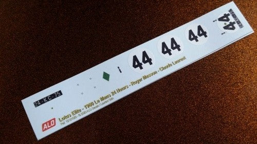 1960 LE MANS 24 HOURS #44 LOTUS ELITE ROGER MASSON/CLAUDE LAURENT 1:43 DECALS