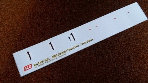 1965 AUSTRIAN GRAND PRIX, ZELTWEG #1 ISO GRIFO CHRIS AMON 1:43 DECALS