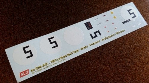 1965 LE MANS APRIL TESTS #5 ISO GRIFO PIERRE NOBLET/REGIS FRAISSINET/JEAN DE MORTEMART/WILLY MAIRESSE 1:43 DECALS