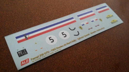 1965 ROUTES DU NORD RALLY #5 FERRARI 250 GTO SYLVAIN GARANT/BRANKO STOIKOVITCH 1:43, 1:18 DECALS