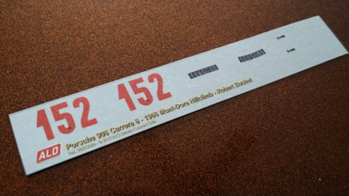 1966 MONT-DORE HILLCLIMB #152 PORSCHE 906 ROBERT BUCHET 1:43 DECALS