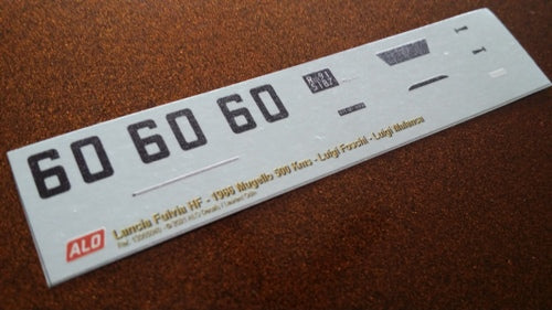 1966 MUGELLO 500 KMS # 60 LANCIA FULVIA HF LUIGI FOSCHI/LUIGI MALANCA 1:43 DECALS
