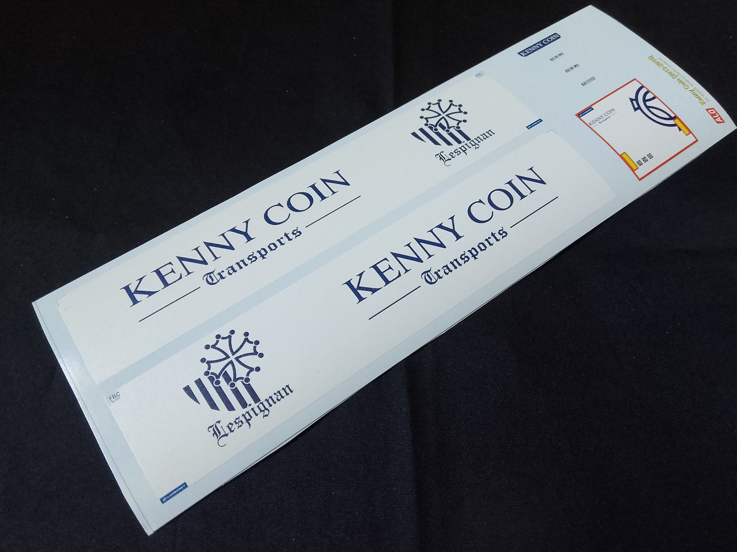 2013-2018 SEMI-TRAILER DECORATION "KENNY COIN - LESPIGNAN" 1:87 DECALS