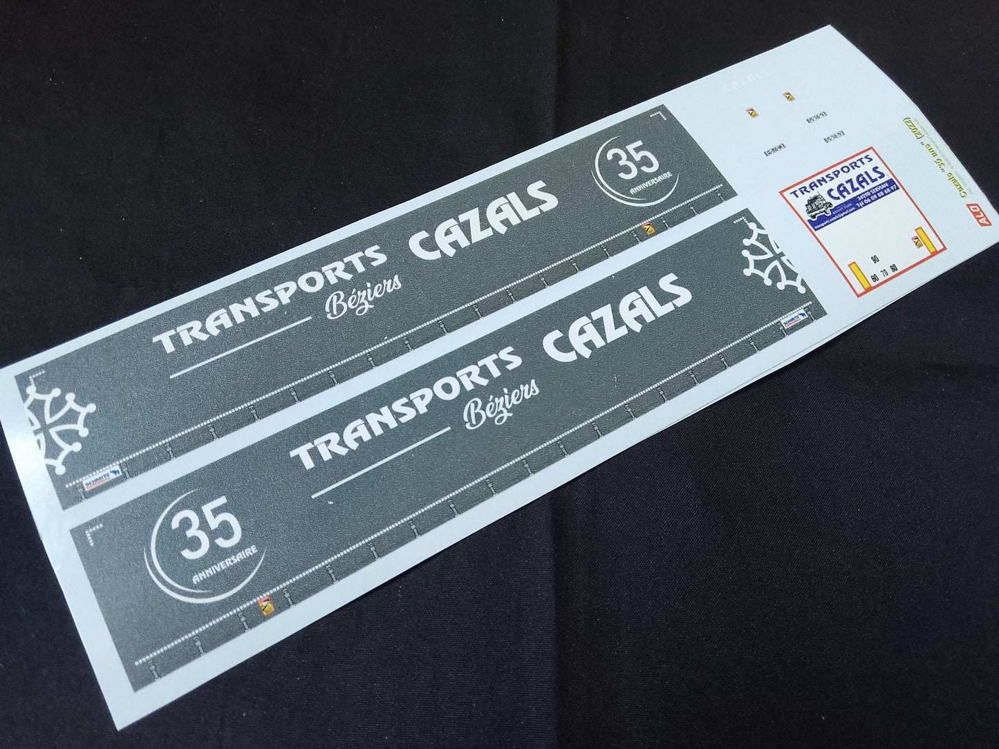 2022 SEMI-TRAILER DECORATION "CAZALS - 35 ANS" 1:87 DECALS