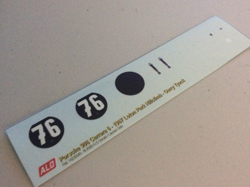 1967 LOTON PARK HILLCLIMB #76 PORSCHE 906 GERRY TYACK 1:43 DECALS