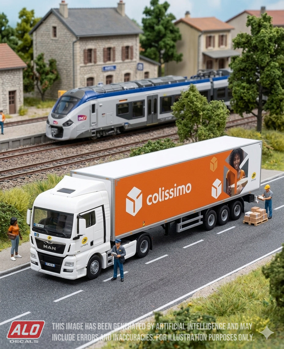 2021-PRESENT SEMI-TRAILER DECORATION "LA POSTE - COLISSIMO" 1:87 DECALS