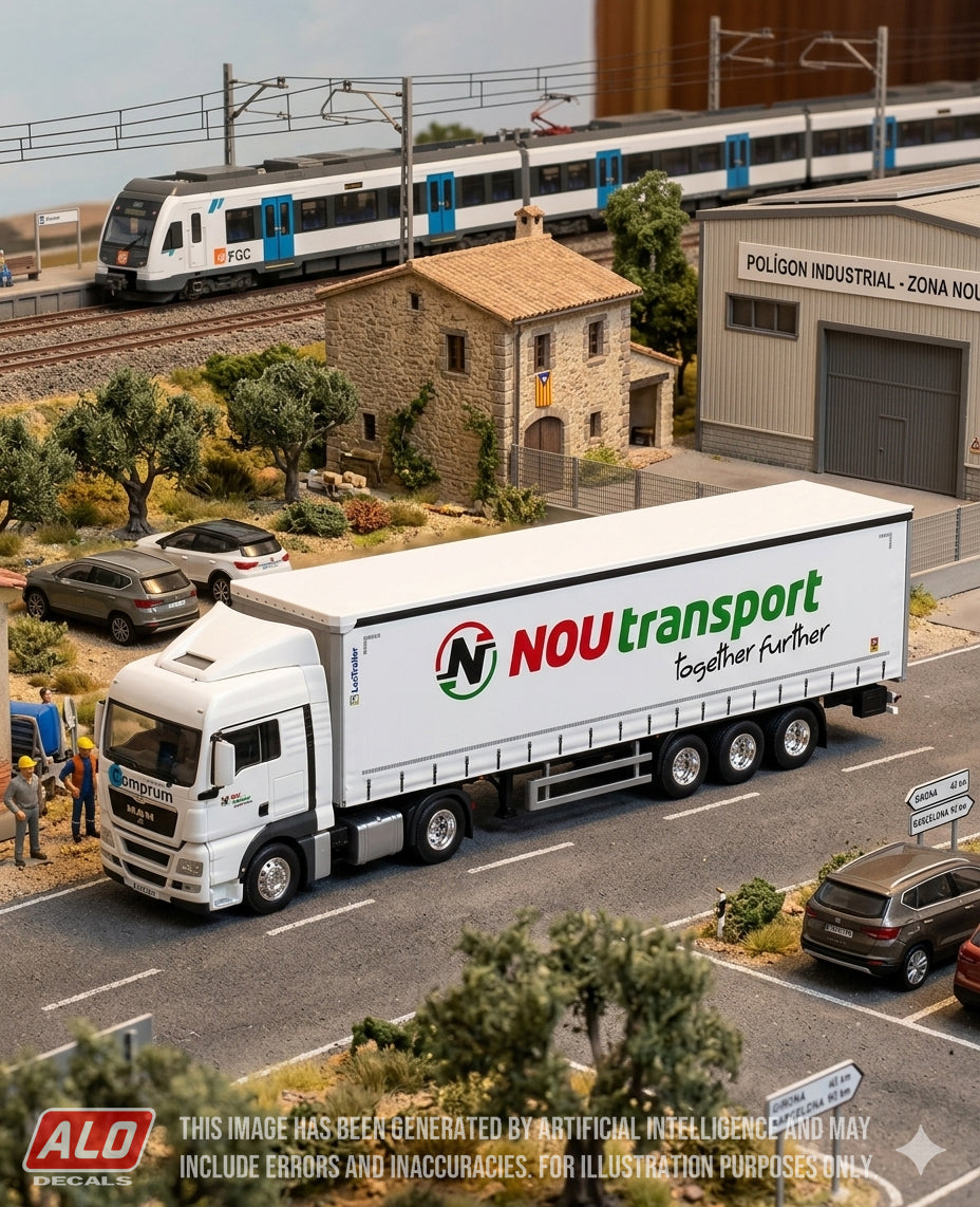 2020's SEMI-TRAILER DECORATION "NOU TRANSPORT" 1:87 DECALS