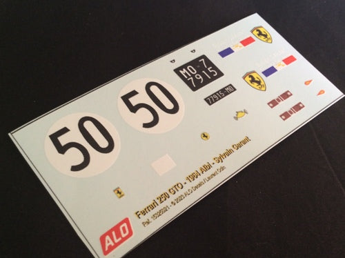 1964 ALBI #50 FERRARI 250 GTO SYLVAIN GARANT 1:18 DECALS