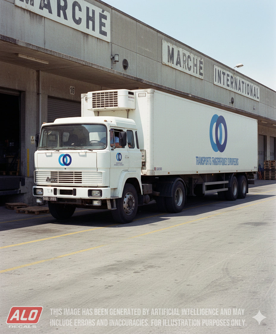 1981-1992 SEMI-TRAILER DECORATION "TRANSPORTS FRIGORIFIQUES EUROPÉENS" 1:87 DECALS