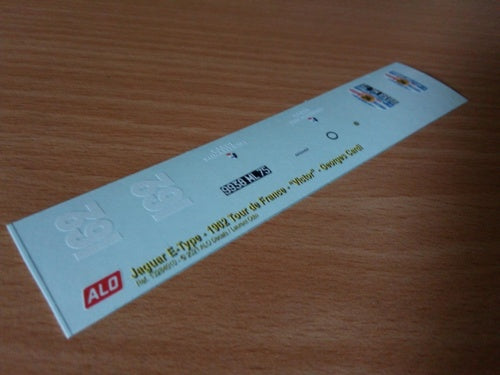 1962 TOUR DE FRANCE #162 JAGUAR E-TYPE "VICTOR"/GEORGES CARDI 1:43, 1:24 DECALS