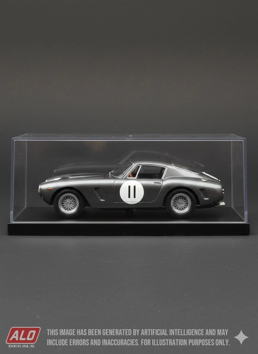 1961 PARIS 1000 KMS, MONTLHERY #11 FERRARI 250 GT SWB PIERRE DUMAY/JO SCHLESSER 1:43, 1:32, 1:24, 1:18 DECALS