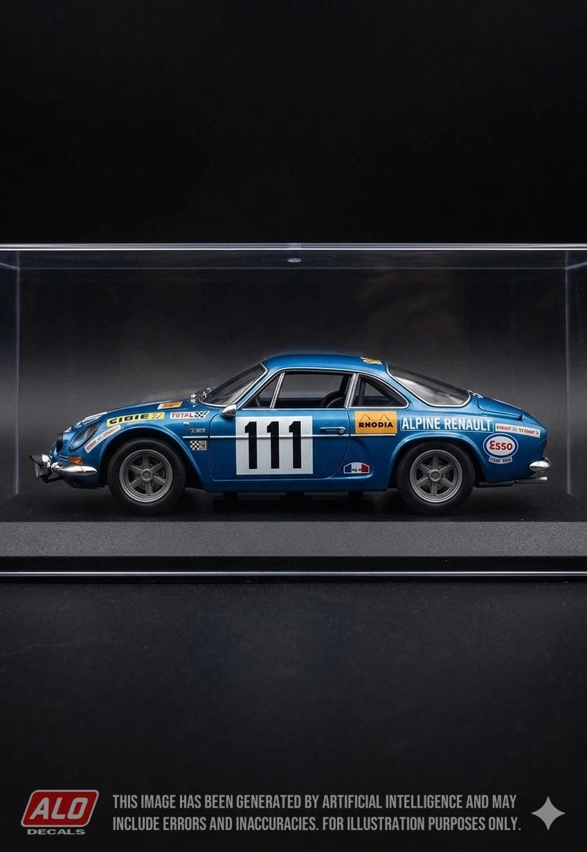 1969 TOUR DE FRANCE #111 ALPINE A110 MICHEL JULLIEN/YVES DYON 1:43 DECALS