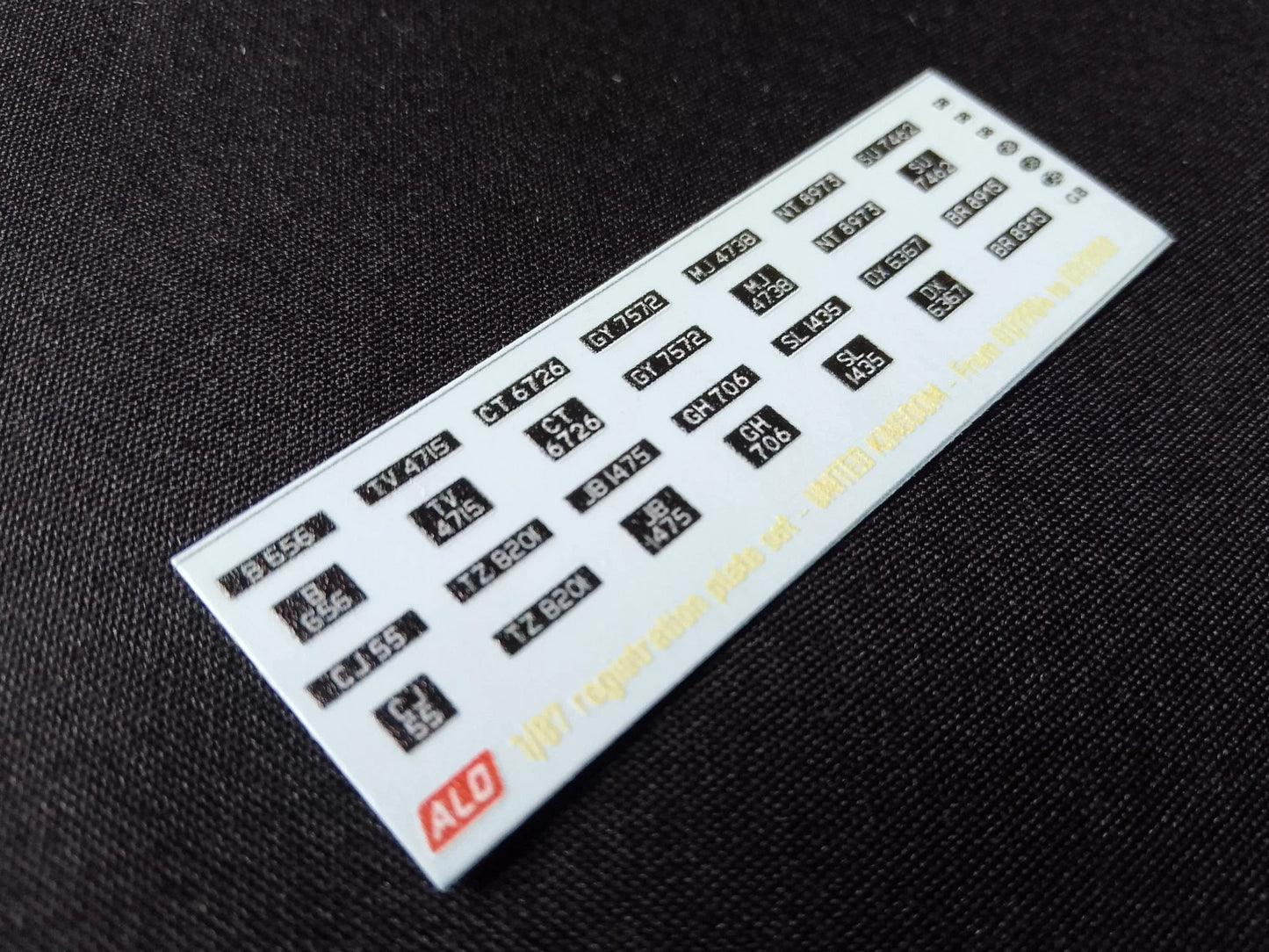 1904-1932 BRITISH REGISTRATION PLATES 1:87, 1:43, 1:18 DECALS - FOR 14 CARS