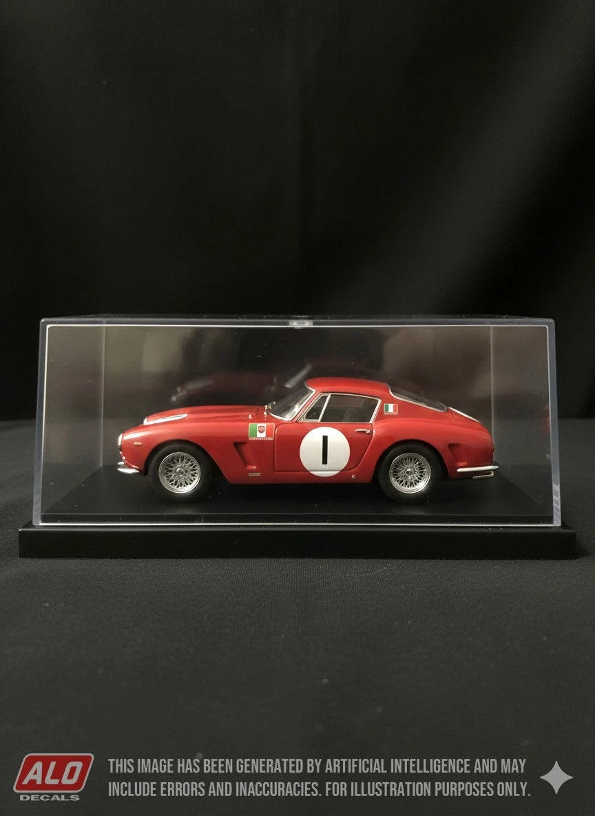 1961 PARIS 1000 KMS, MONTLHERY # 1 FERRARI 250 GT SWB MAURICE TRINTIGNANT/NINO VACCARELLA 1:43, 1:32, 1:24, 1:18 DECALS