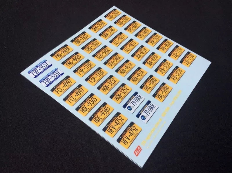 2010-2019 NEW YORK REGISTRATION PLATES 1:43, 1:24, 1:18 DECALS - FOR 20 CARS