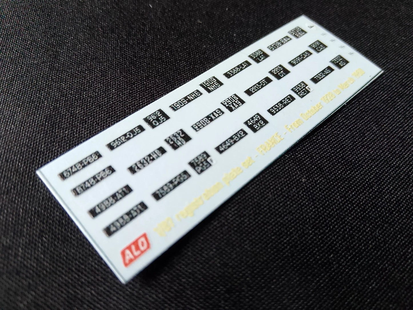 1928-1950 FRENCH REGISTRATION PLATES 1:87, 1:43, 1:18 DECALS - FOR 14 CARS