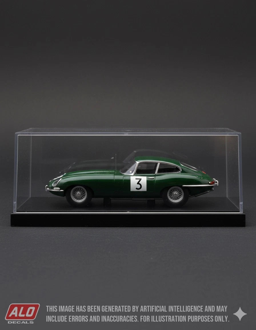1965 TULPENRALLYE #3 JAGUAR E-TYPE JOHN QUICK/MICHAEL COTTON 1:43 DECALS